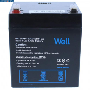 Acumulator plumb acid 12V 4AH terminal T1 Well BAT-LEAD-12V4AH-WL