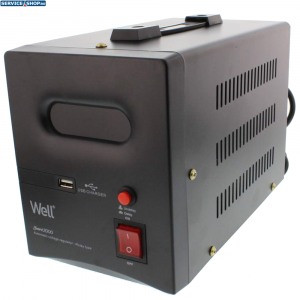 Stabilizator de tensiune cu releu 2000VA/1200W Well AVR-REL-GUARD2000-WL