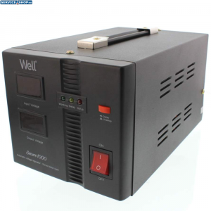 Stabilizator de tensiune cu servo motor 1000VA 600W Well SECURE1000-WL