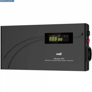 Stabilizator de tensiune cu releu 1000VA/600W Well AVR-REL-SLIMPOWER1000